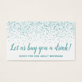 Billets de Boisson Mariage Paillettes Confettis Sa (Devant)