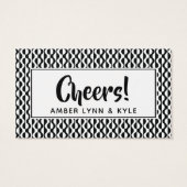 Billets de boisson Motif rétros noir et blanc (Dos)