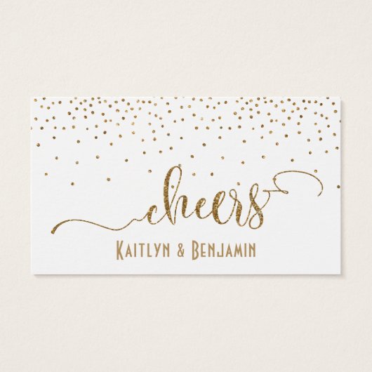 Billets de boisson, Parties scintillant d'or Faux  (Dos)