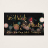 Billets de boisson, Parties scintillant or avec Re (Devant)