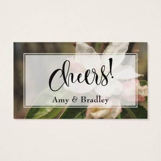 Billets de Boisson | Script avec Photo de Fleurs d (Dos)