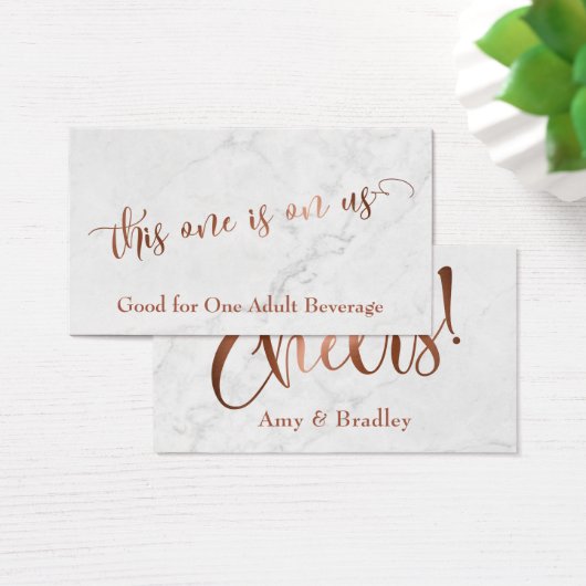 Billets de boisson | Script en cuivre avec Marbre  (Bureau)