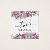 Billets de Boisson Typographie Confettis Fleurs Sa (Dos)