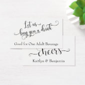 Billets de Boisson | Typographie de Script Noir su (Bureau)