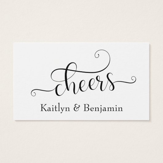 Billets de Boisson | Typographie de Script Noir su (Dos)