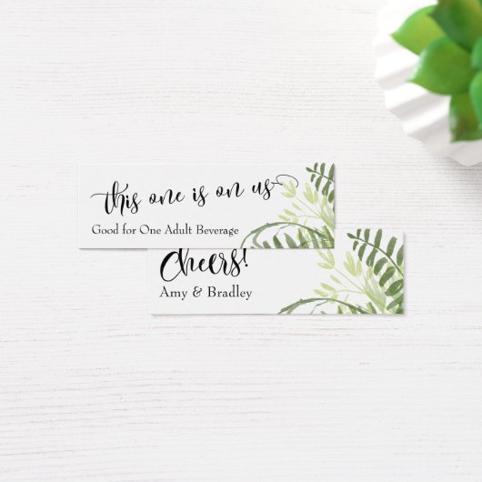 Billets de boisson | Verdure Abstraite, Bouquet de (Bureau)