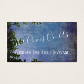 Billets de boisson Vintage Blue & Purple Rustic (Devant)