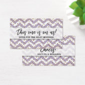 Billets de boissons Chevron Violet et Confettis Do (Bureau)