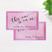 Billets de Boissons de Mariage à Mandala Aquarelle (Bureau)
