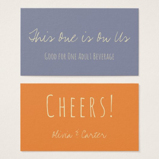 Billets de boissons polyvalents en Orange, Acier & (Devant & derrière)