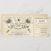 Billets de carte d'embarquement mariage - invitati (Devant / Derrière)