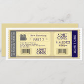 Billets de cinéma Invitation de fête d'anniversair (Devant / Derrière)