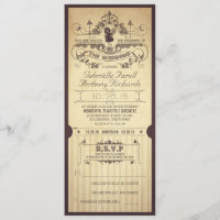 Billets de cinéma retro vintage invitations de mar