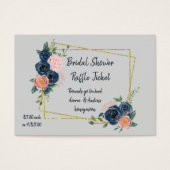 Billets de Fête des mariées bleu et rose Navy (Devant)