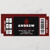 Billets de football Anniversaire Fête Invitation (Devant / Derrière)