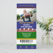 Billets de football Invitation d'anniversaire (Debout devant)