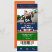 Billets de football Invitation d'anniversaire (Devant / Derrière)