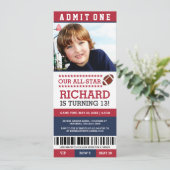 Billets de football Invitations d'anniversaire (Debout devant)