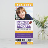 Billets de football Invitations d'anniversaire (Debout devant)