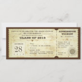 Billets de graduation vintages - invitations (Devant)