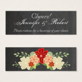 Billets de Mariage à fleurs orange de sang (Devant & derrière)
