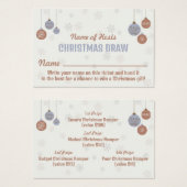 Billets de rabat de fête de Noël Snowflake & Baubl (Devant & derrière)