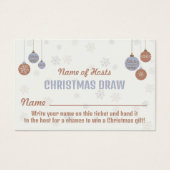 Billets de rabat de fête de Noël Snowflake & Baubl (Devant)