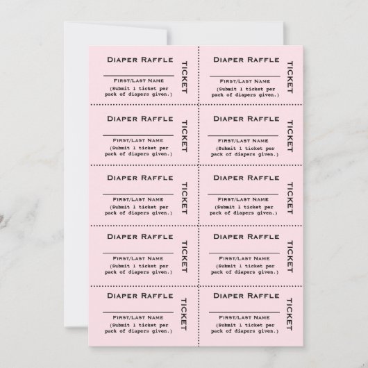 Billets de rousseur de couches Invitation rose (Devant)