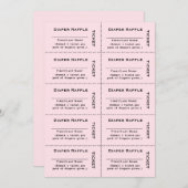 Billets de rousseur de couches Invitation rose (Devant / Derrière)