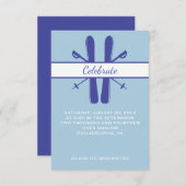 BILLETS DE SKI LIFT Bar Carte de Bat mitzvah (Devant / Derrière)