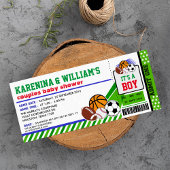Billets de sport Couples Baby shower Invitation