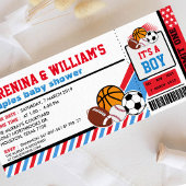 Billets de sport Couples Baby shower Invitation