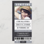 Billets de sport Invitations de fête d'anniversair (Devant / Derrière)