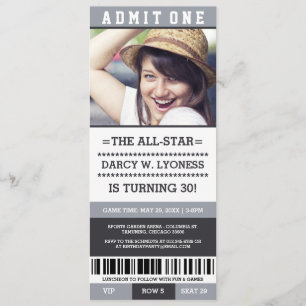 Billets de sport Invitations de fête d'anniversair
