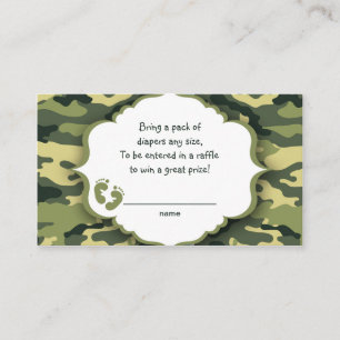Billets de tombola de Camo ou cartes verts