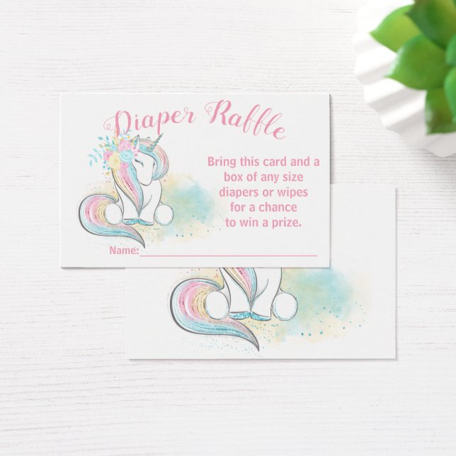 Billets de tombola de couche Licorne Bébé Fille (Bureau)