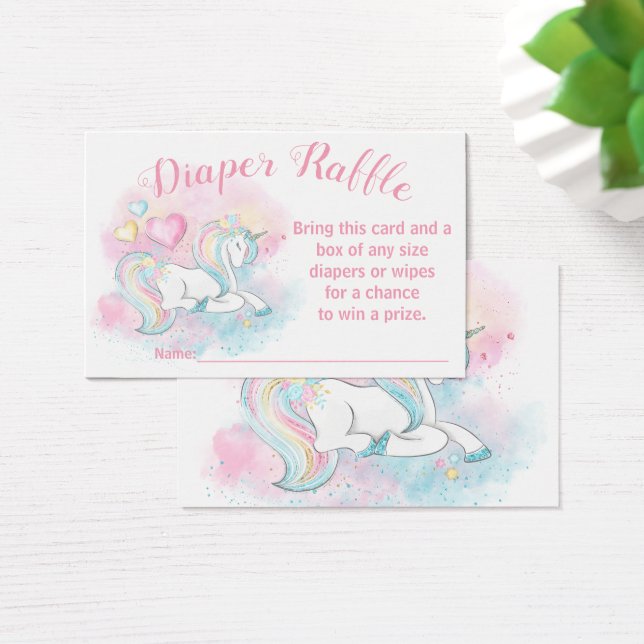 Billets de tombola pour couches Pastel Licorne (Bureau)