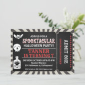 Billets d'Halloween pour garçons Invitation d'anni (Debout devant)