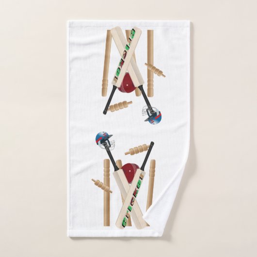 Billets Et Boule De Cricket, Serviettes De Bain (Serviette à main)