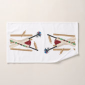 Billets Et Boule De Cricket, Serviettes De Bain (Serviette à main)