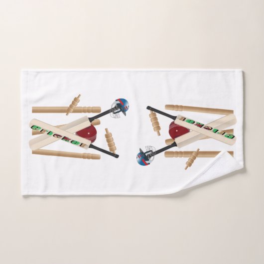 Billets Et Boule De Cricket, Serviettes De Bain (Serviette à main)