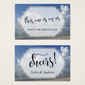 Billets Mariages à thème plage (Devant & derrière)