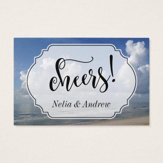 Billets Mariages à thème plage (Dos)