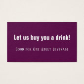 Billets minimalistes, modifiables pour boire des p (Devant)