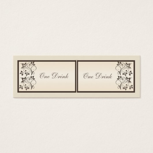 Billets Mocha et Ivory Floral Drink (Devant)