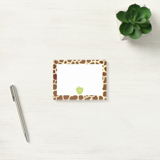 Billets Post-it® de l'enseignant de la girafe vert (Bureau)