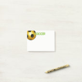 Billets post-it du bal de football (Sur un bureau)