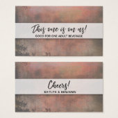 Billets Rustique Orange Drink avec écriture modern (Devant & derrière)