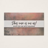 Billets Rustique Orange Drink avec écriture modern (Devant)