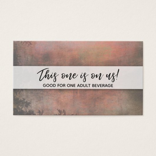 Billets Rustique Orange Drink avec écriture modern (Devant)